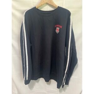 Five Star General Mens London Crest Sweatshirt Navy Blue Stripe Sleeve Large NWT